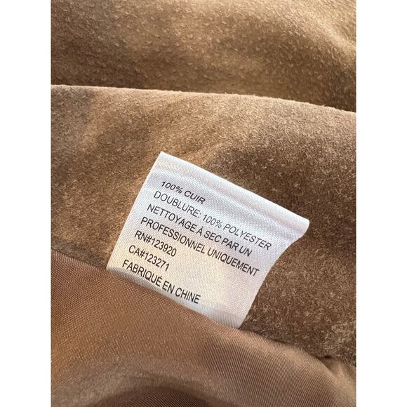 LA Made Revolve suede open front jacket light brown S - Picture 6 of 7